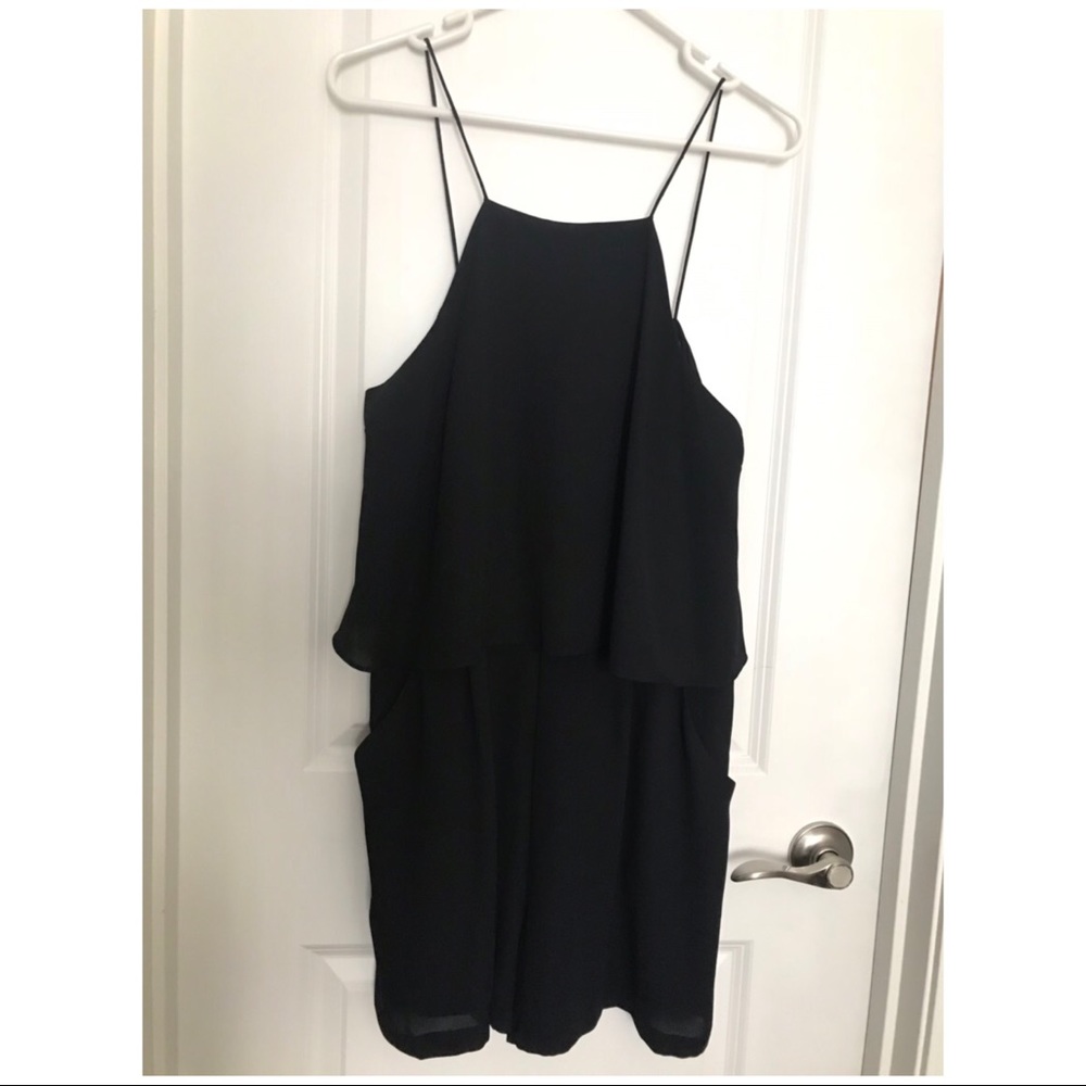 Express black halter romper
